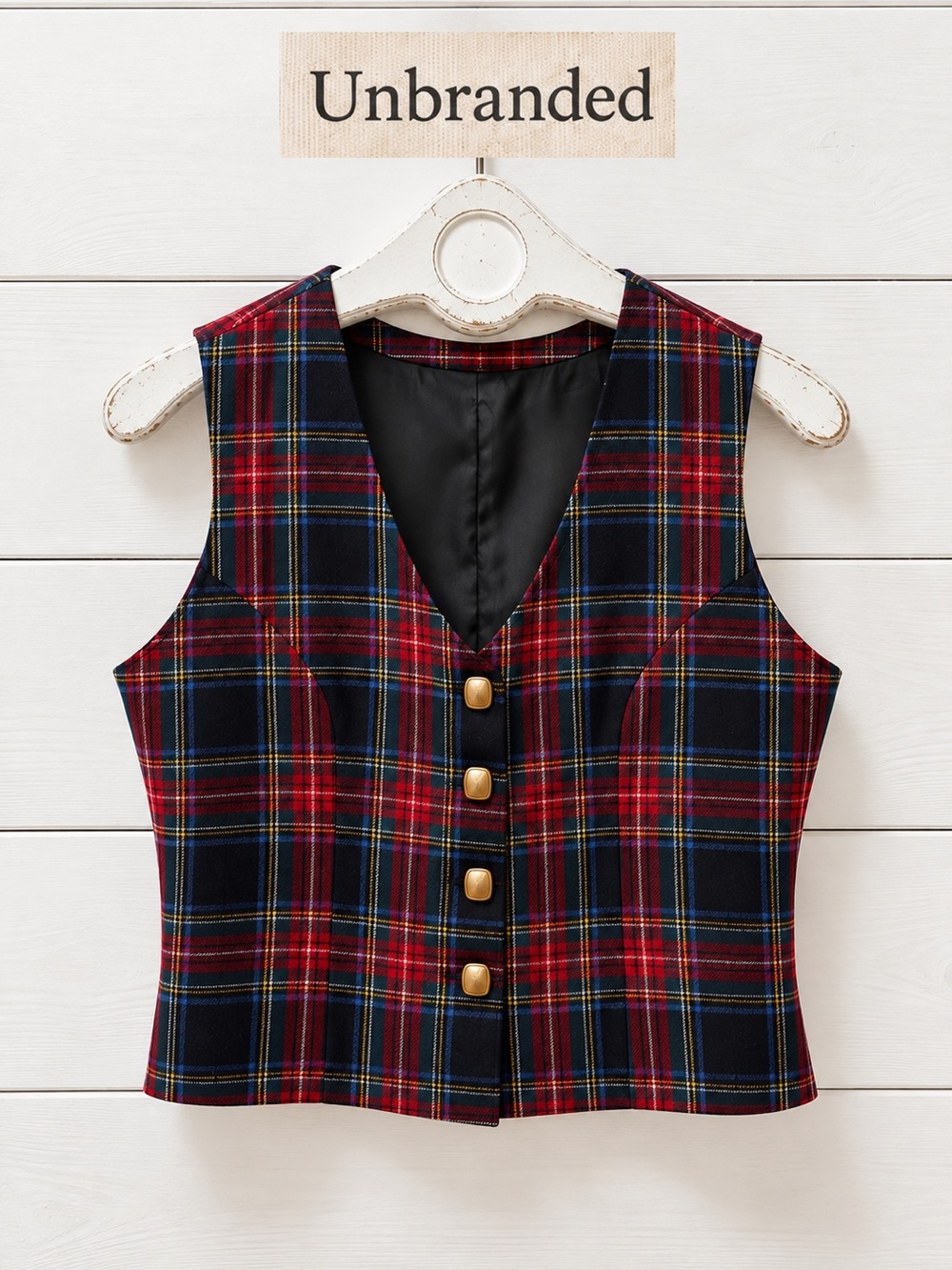 Unbranded Vintage Tartan Plaid Vest – Estimated Size S